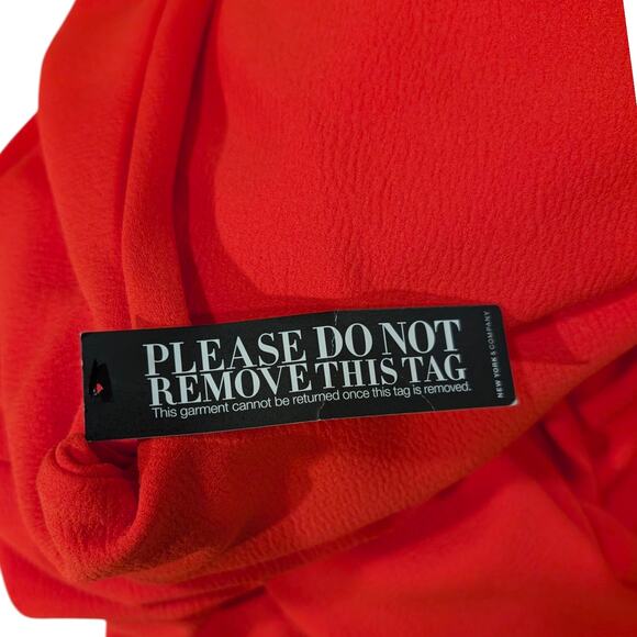 New York & Company Quarter Sleeve Back Zip Red Sheath Dress - M - Picture 5 of 11